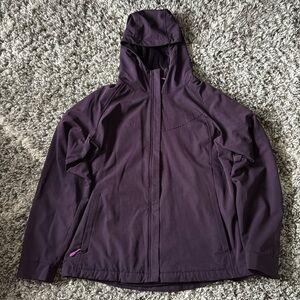 Kirkland | Purple Water Repellent Hooded Jacket With Fleece Lining